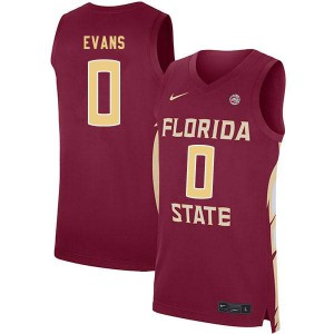 #0 RayQuan Evans FSU Seminoles Men's Basketball Stitched Jerseys Garnet