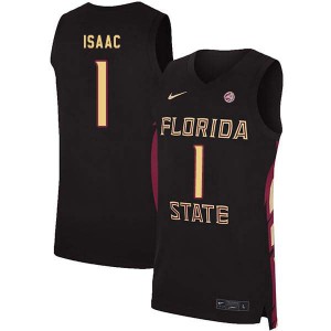 #1 Jonathan Isaac Florida State Men's Basketball Embroidery Jersey Black