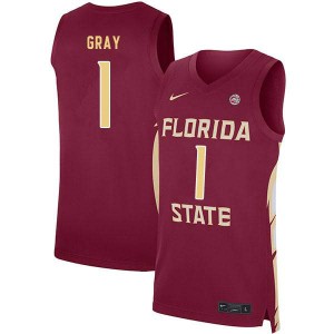 #1 Raiquan Gray Florida State Men's Basketball Stitched Jersey Garnet