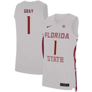 #1 Raiquan Gray Seminoles Men's Basketball NCAA Jersey White