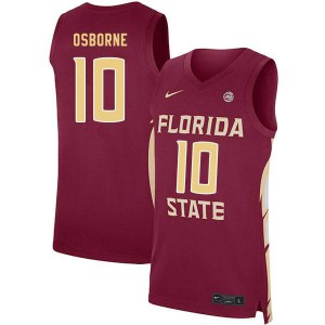 #10 Malik Osborne FSU Seminoles Men's Basketball Embroidery Jersey Garnet