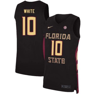 #10 Okaro White Florida State Seminoles Men's Basketball NCAA Jerseys Black
