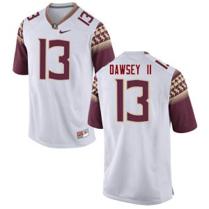 #13 Lawrence Dawsey II Florida State Seminoles Men's Football Embroidery Jersey White