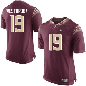 #19 AJ Westbrook Florida State Men's Football Stitched Jerseys Garnet