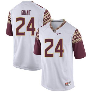 #24 Anthony Grant Florida State Seminoles Men's Football Stitched Jersey White