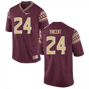#24 Cedric Vincent Seminoles Men's Football NCAA Jersey Garnet