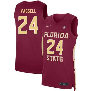 #24 Devin Vassell Florida State Men's Basketball Stitch Jersey Garnet