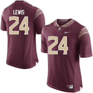 #24 Marcus Lewis Seminoles Men's Football College Jerseys Garnet