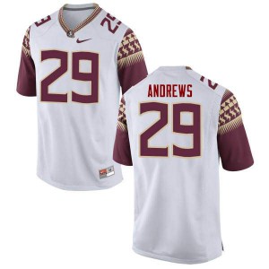 #29 Nate Andrews Florida State Men's Football College Jersey White