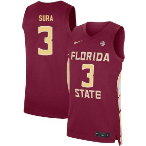 #3 Bob Sura Florida State Seminoles Men's Basketball College Jersey Garnet