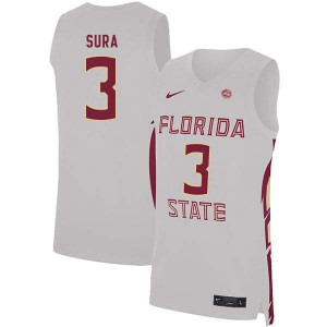 #3 Bob Sura Seminoles Men's Basketball College Jerseys White
