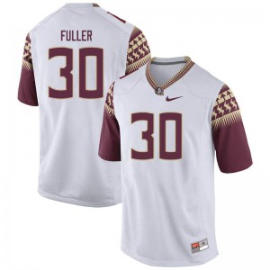 #30 Quashon Fuller FSU Seminoles Men's Football Stitched Jersey White