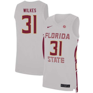 #31 Wyatt Wilkes FSU Seminoles Men's Basketball Embroidery Jersey White