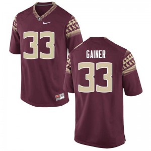 #33 Amari Gainer FSU Men's Football Embroidery Jerseys Garnet