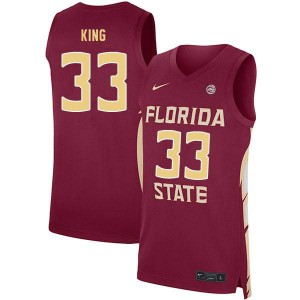 #33 Ron King FSU Men's Basketball NCAA Jerseys Garnet