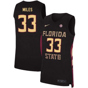 #33 Will Miles Seminoles Men's Basketball University Jerseys Black