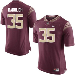 #35 Michael Barulich Seminoles Men's Football Embroidery Jerseys Garnet