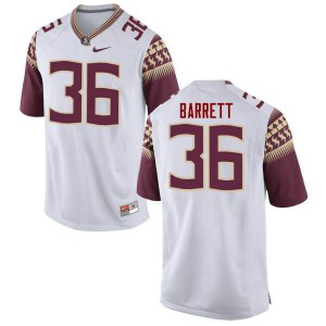 #36 Brandon Barrett Florida State Seminoles Men's Football Embroidery Jerseys White