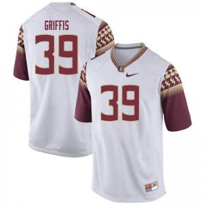 #39 Josh Griffis Florida State Men's Football Stitched Jerseys White