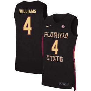 #4 Patrick Williams FSU Men's Basketball Embroidery Jerseys Black
