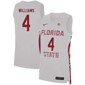 #4 Patrick Williams FSU Men's Basketball Player Jersey White
