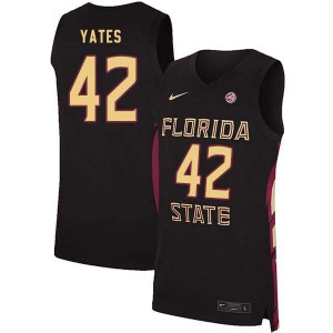 #42 Cleveland Yates Florida State Seminoles Men's Basketball Player Jerseys Black