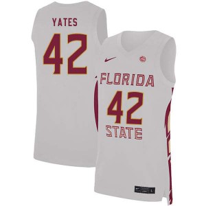 #42 Cleveland Yates Florida State Seminoles Men's Basketball Stitched Jerseys White