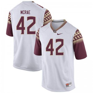 #42 Jaleel Mcrae Florida State Men's Football Stitched Jersey White