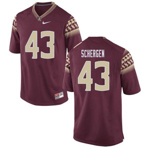 #43 Joseph Schergen Seminoles Men's Football Stitched Jersey Garnet