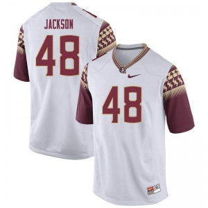 #48 Jarrett Jackson Seminoles Men's Football Official Jerseys White