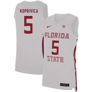 #5 Balsa Koprivica Seminoles Men's Basketball Stitched Jerseys White