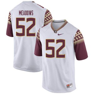 #52 Christian Meadows Florida State Seminoles Men's Football Official Jersey White