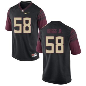 #58 Dennis Briggs Jr. FSU Men's Football Stitch Jerseys Black