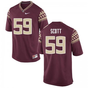 #59 Brady Scott FSU Men's Football Stitched Jerseys Garnet