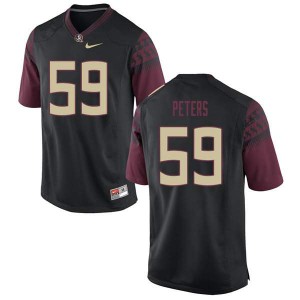 #59 Xavier Peters Seminoles Men's Football Stitch Jerseys Black