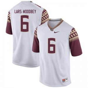 #6 Jaiden Lars-Woodbey Seminoles Men's Football NCAA Jerseys White