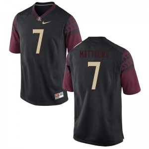 #7 D.J. Matthews FSU Seminoles Men's Football Stitch Jerseys Black