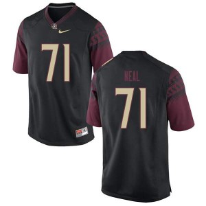 #71 Chaz Neal FSU Seminoles Men's Football Embroidery Jerseys Black