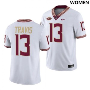 #13 Jordan Travis Florida State Seminoles Women's Nike NIL College Football Jersey White