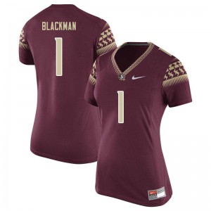 #1 James Blackman Seminoles Women's Football Stitch Jerseys Garnet
