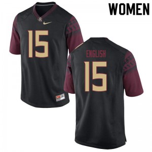 #15 Gino English Seminoles Women's Football NCAA Jersey Black