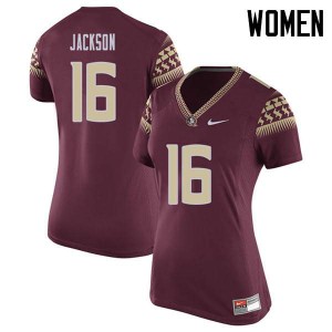 #16 Dontavious Jackson Florida State Women's Football High School Jersey Garnet