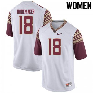 #18 Tate Rodemaker Florida State Women's Football University Jersey White