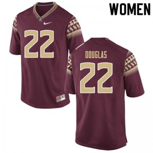 #22 Ja'Khi Douglas Seminoles Women's Football Stitched Jerseys Garnet