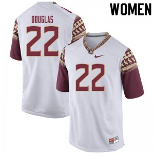 #22 Ja'Khi Douglas Florida State Seminoles Women's Football University Jersey White