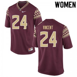 #24 Cedric Vincent FSU Women's Football Alumni Jerseys Garnet