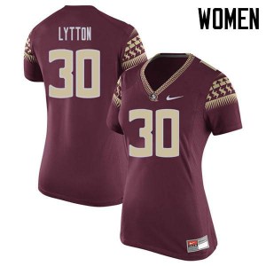 #30 A.J. Lytton Seminoles Women's Football College Jerseys Garnet