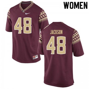 #48 Jarrett Jackson FSU Women's Football NCAA Jersey Garnet