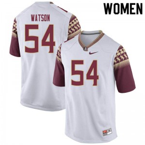 #54 Ricardo Watson Seminoles Women's Football College Jerseys White