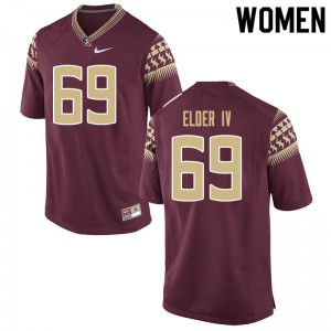 #69 Robert Elder IV FSU Seminoles Women's Football Official Jerseys Garnet